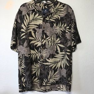 Caribbean Joe Island Supply Co silk shirt L black